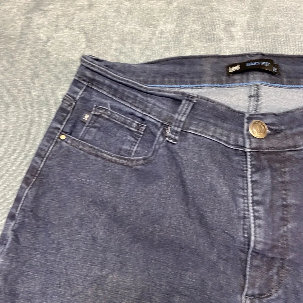 Lee Easy Fit Cropped Jeans Women 32x20 Blue Denim Cotton Stretch Streetwear Cozy